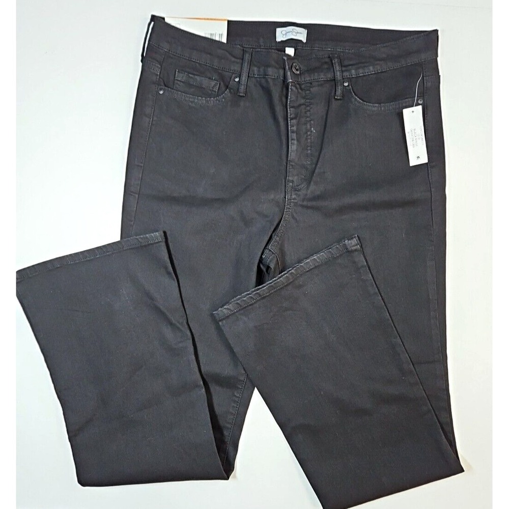 Jessica Simpson Women's Black Mid Rise Flare Bootcut Jeans Size 12 NWT